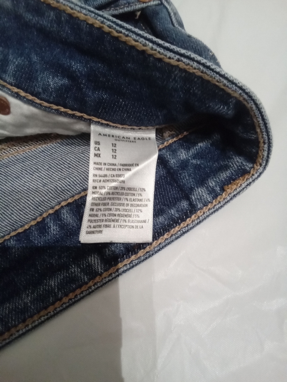 American Eagle Outfitters Distressed Blue Denim Jean Shorts 12 - Picture 4 of 8